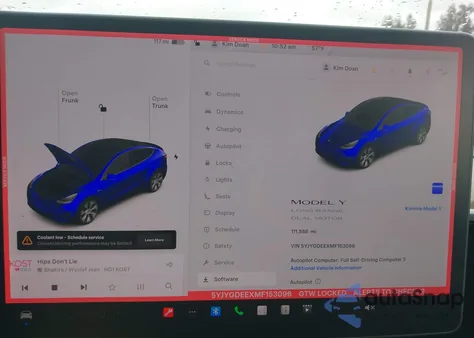 2021 Tesla Model Y Long Range Dual Motor All-Wheel Drive z USA, uszkodzony, nr VIN 5YJYGDEEXMF153096